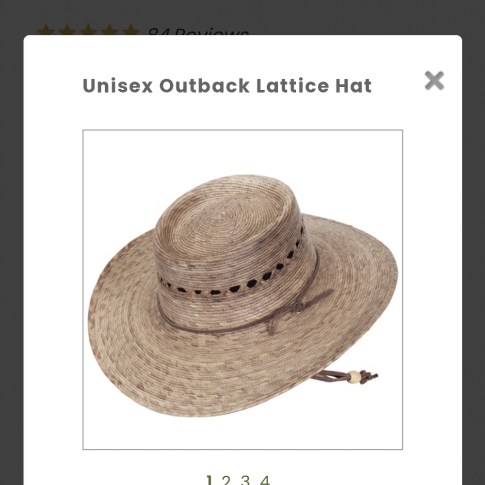 Tula unisex outback lattice hat s/m